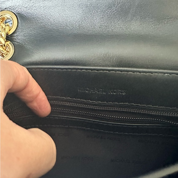 Michael Kors Black and Gold Sloan Editor- Adjustable Crossbody/Shoulder Bag - Picture 4 of 9